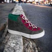 Zapatilla grafito rosado verde cañ alt