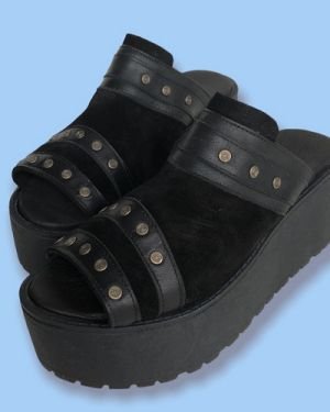 Sandalia negro reno pla