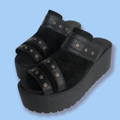 Sandalia negro reno pla